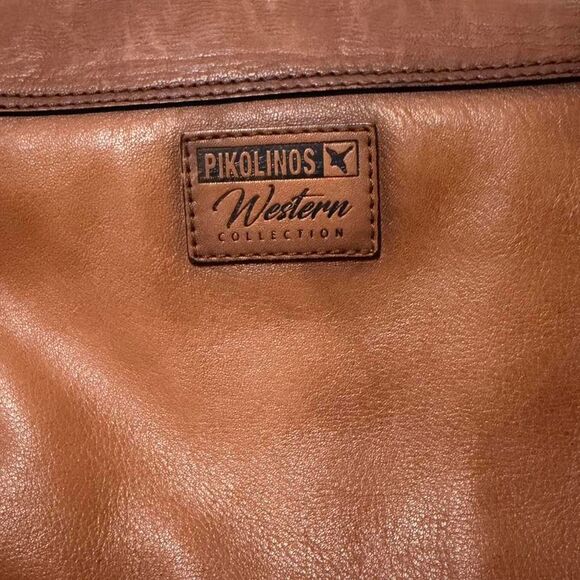 Pikolinos Women's Western Style Brown Genuine Leather Crossbody Bag Cowgirl Boho - Picture 4 of 7
